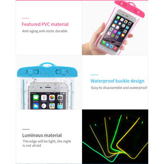 Luminous Waterproof Phone Bags Pouch For iphone 8 7 6 6s Plus 5 s SE Case Universal 6.0" Mobile Phone Waterproof Bag Cover Cases