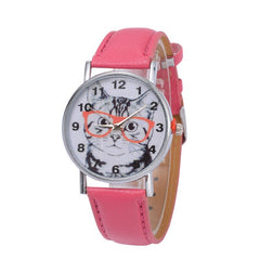 Women's Watches Fashion Geneva Brand Roman Numeral Cat Pattern Quartz Watch The Current Popular Factor @50