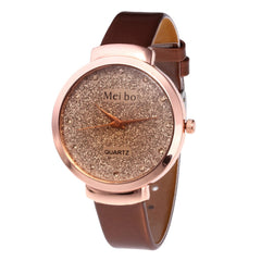 DISU Women Ladies Watch Beautiful Simple Leather Belt Womens watches Fashion Watch 2019 Relogio Feminino