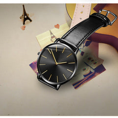 Men's Women Watches Betreasure Ultra Thin Luxury Leather Casual Quartz Wristwatch Mens moda mujer 2019 heren horloge