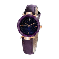 Luxury Women Watches Starry Sky Irregular Dial Ladies Fashion Quartz Wristwatch Leather Strap Clock  Casual Reloj Mujer @50