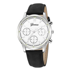DISU Men Wrist Watch Luxury Quartz Military Stainless Steel Dial Leather Band watch man watches mens 2019 relogios masculino