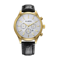 DISU Men Wrist Watch Leather Military Alloy Analog Quartz  Business watch man wrist watches day date relogios masculino