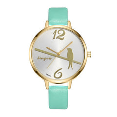 Women's Watches Fashion Geneva Brand Cute Bird Pattern On The Dial Minimalism Wristwatches High Quality Clock Zegarek Damski@50