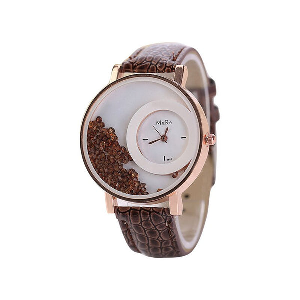 Relogio Feminino De Luxe Marque Quicksand Little Diamonds Women's Watch Montre Femme Acier Inoxydable@ 50