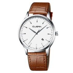 Men's Wrist Watch Sport Stainless Steel Case Leather Band Quartz Analog Watch Mens Watches Mens 2019 Men Wristwatch Clock