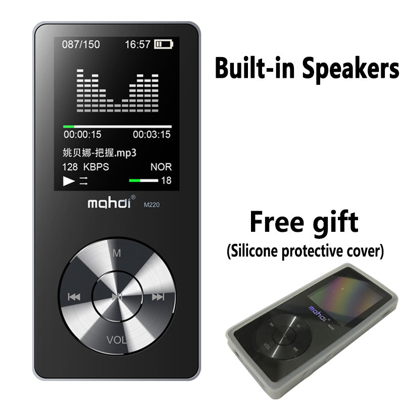 New Metal Mini Lossless Mp3 Player with High Quality Sound out Speaker Support FM Radio txt E-books Record Mcro card 128GB Max