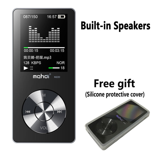 New Metal Mini Lossless Mp3 Player with High Quality Sound out Speaker Support FM Radio txt E-books Record Mcro card 128GB Max