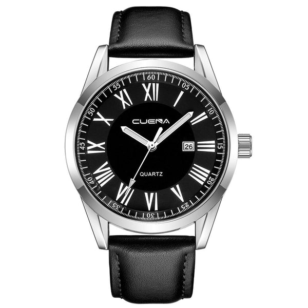 DISU Men's Wrist Watch Leather Military Date Analog Quartz  Business watch man watches mens 2019 relogio masculino