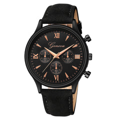 Geneva Men Watches Luxury Faux Leather Blue Ray Glass Quartz Analog watch man watches mens 2019 relogios masculino
