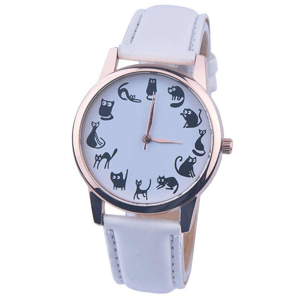 Women's Watches Best Sellers Featured Watch Cute Cartoon Kitten Pattern Romain Horloge Cadeau Montre Femme Acier Inoxydable@50
