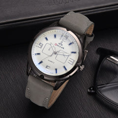 DISU Man Watch Quartz High Quality Leather Blu Ray Glass Watch Mens watches mens 2019 men wristwatch clock