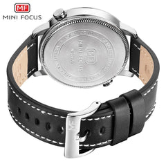 MINI FOCUS Two Time Zones Creative Watch Man 2019 Top Brand Luxury Men Watch Leather Quartz Fashion Male Clock Relogio Masculino