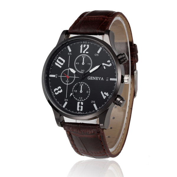 Men Watch Retro Design Leather Band Analog Alloy Quartz Wrist Watch Man vintage men wristwatch clock relogios masculinos