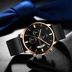 Man Watches Luxury Quartz Stainless Steel Dial Casual Bracelet Watch Man Watches Mens 2019 Men Wristwatch Clock