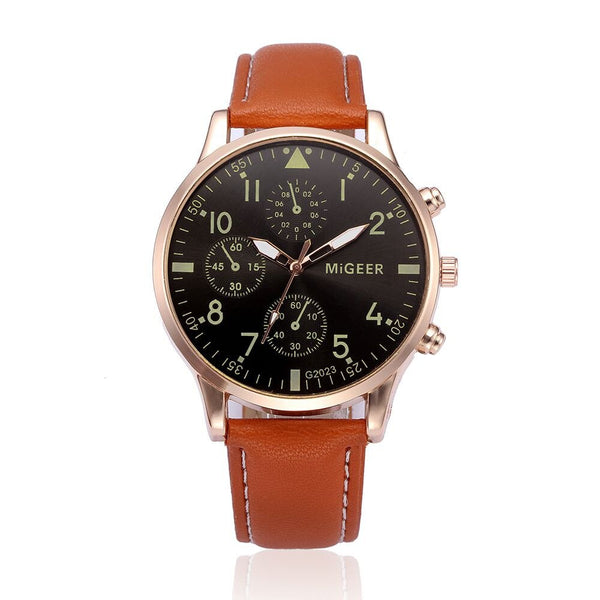 Men Wrist Watch Design Leather Retro Design Leather Band Analog Alloy Quartz Watch Man Reloj Hombre 2019 relogio masculino