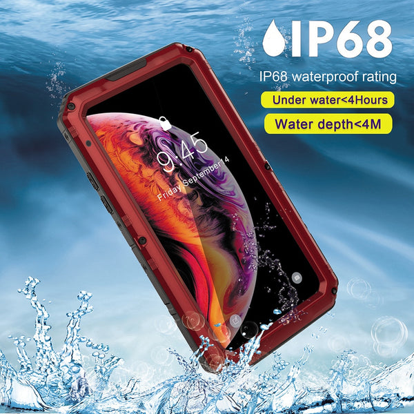 IP68 Waterproof Shockproof Heavy Duty Hybrid Tough Rugged Armor Metal Phone Cases For iPhone X 8  7 6 6S Plus 5 5S SE Cover Case
