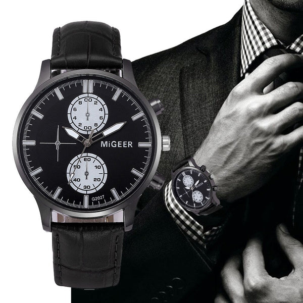 Men Wrist Watch Retro Design Leather Band Analog Alloy Quartz Watch Man Reloj Hombre 2019 Men Wristwatch Clock relogio masculino