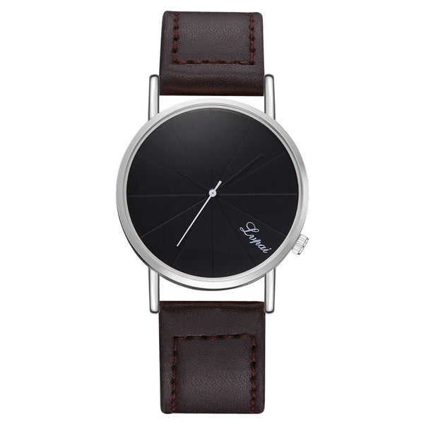 Trend Mens Watch Thin Disc Fashion Quartz Wristwatch Business Leather Strap Classic Male Clock Handsome Relojes Para Hombre@50