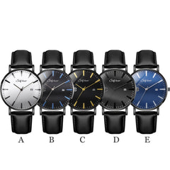 Man Watch Quartz Sport Leather Strap  Complete Calendar Men Wristwatch Clock Montre Homme 2019 relogios masculinos
