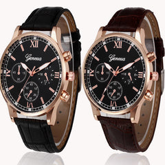 Man Wrist Watch Retro Design Leather Band Analog Alloy Quartz Wristwatch Mens relojes para hombre saat erkekler heren horloge