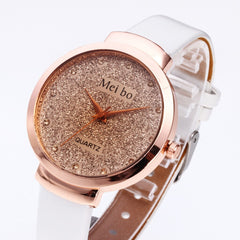 DISU Women Ladies Watch Beautiful Simple Leather Belt Womens watches Fashion Watch 2019 Relogio Feminino