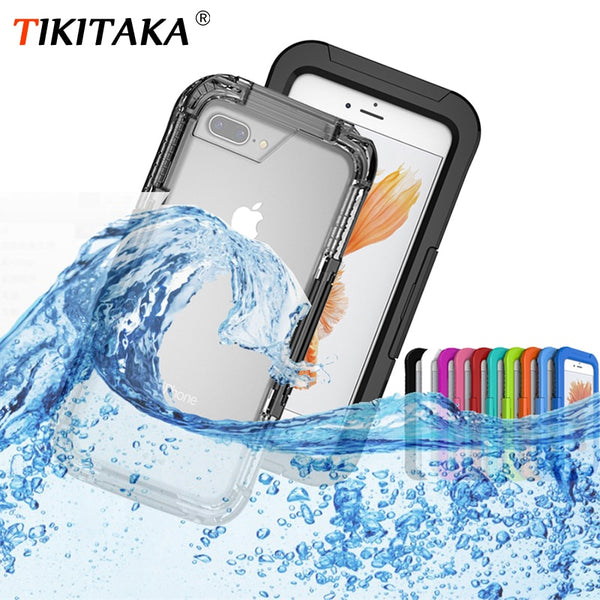 Waterproof Phone Cases for iPhone 8 7 6 s Plus Phone Screen Soft TPU Swimming Diving Underwater Case for iPhone 6 6s Cover Shell