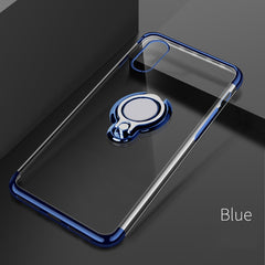 Ultra Thin Transparent Phone Case For iPhone XS MAX XR X 8 7 6 6S Plus Car Magnetic Cases Finger Ring Holder Cover Coque