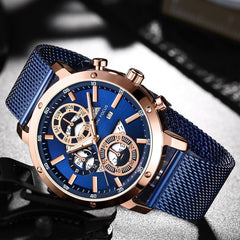 MINI FOCUS Watches Mens 2019 Quartz Rose Gold Watch Men Business Men's Watch Top Brand Luxury Fashion Casual Male Watch Luminous