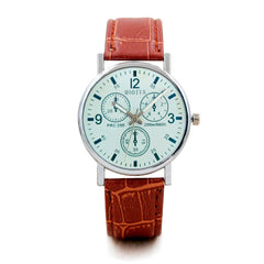 Men Watch Six Pin Quartz Blue Glass Belt Watch Mens Reloj Hombre 2019 men wristwatch clock relogio masculino