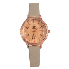 High Quality Women Watch Fashion Quartz Wristwatch Simple Clock Gemstone Glass Cut Solid Color Leather Strap Montre Femme@50