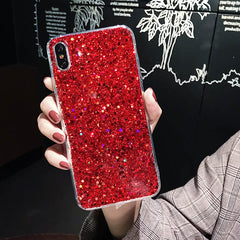 Shinning Glitter Cases For iphone 6 6S 8 Plus X XR XS Max Soft Love Heart Phone Silicon TPU Capa Fundas for iPhone 7Plus