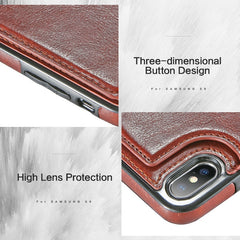 Retro PU Leather Case For iPhone X 6 6s 7 8 Plus XS 5S SE Multi Card Holders Phone Cases For iPhone XS Max XR 10 Cover