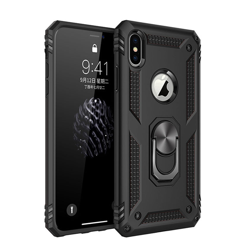 Armor Shockproof Phone Case For iphone X 8 7 6 6s Plus XS MAX XR Car Magnetic Cases Finger Ring Holder Case Cover