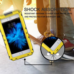 Anti Shock Hybrid Tough Heavy Metal Shockproof Armor Case For iPhone X 8 7 6 6S Plus 5 5S SE Protective Cover With Glass Film