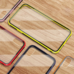 Transparent Glass Case For iPhone 8 Plus 7 6 6s XS Max XR X Colorful Case Ultra Thin Soft Edge Shockproof Cover Coque
