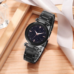 Featured Watches Women Scale Disc Ladies Quartz Wristwatch Simple Luxury Starry Sky Alloy Strap Good Clock Gift Reloj Mujer@50