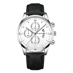 Men's Watch Stainless Steel Sport Analog Leather Band Analog Quartz Wristwatch Mens Relojes Hombre 2019 erkek kol saati