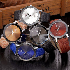 Men Watch Luxury Stainless Steel Quartz Military Sport Leather Band Dial Wristwatch Mens Reloj Hombre 2019 zegarek meski