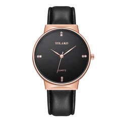 YOLAKO Men's Wrist Watch Casual Quartz Leather Band Strap Analog watch man watches mens 2019 men wristwatch clock