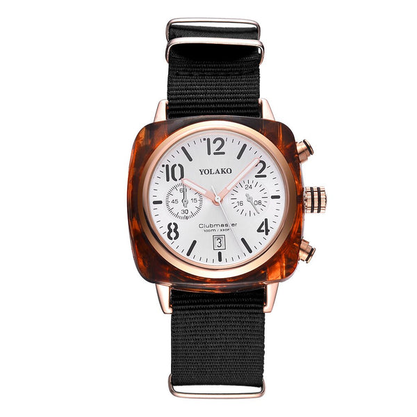 Men Watch Luxury Temperament Square Dial Canvas Watchband Analog Quartz Watch Man Reloj Hombre 2019 Men Wristwatch Clock