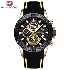 MINIFOCUS Fashion Sports Watch Men Waterproof Silicone Wrist Watches Men Luxury Brand Men's Watches Quartz Watches Male Clock