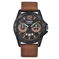 Mens Watch Analog Sport Stainless Steel Case Leather Quartz Watch Man wrist watches day date Reloj Hombre 2019 relogio masculino