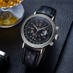 Man Quartz Watch Line Of Sight Instrument Panel Roman Digital Calendar Belt Watches Mens 2019 relojes para hombre orologio uomo