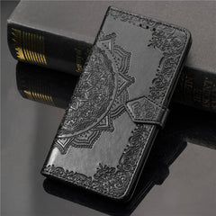 3D Floral Embossed Patterned Leather Case For Iphone XS Max 7 8 Plus Solid Card Slot Flip Cover For Iphone6 6s X10 Wallet Case