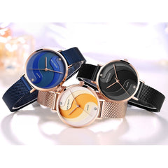 MINIFOCUS Watches Women Fashion Watch 2019 Female Watch Gold Luxury Brand Womans Watch Ladies Stainless Steel Mesh Wristwatches