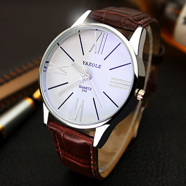 Man Watches Luxury Fashion Leather Glass Quartz Analog Wristwatch Mens Montre Homme 2019 zegarek meski saat erkekler