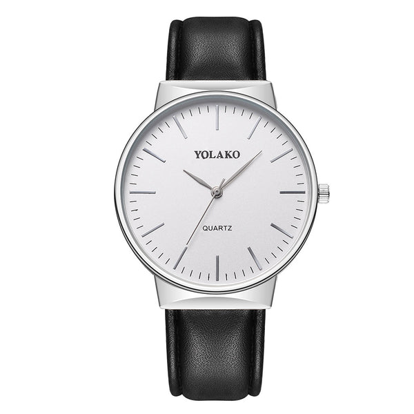 YOLAKO Men's Watch Casual Quartz Leather Band Analog watch man new arrival in men wrist watches relogios masculino