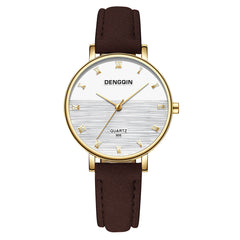 DISU Women Wrist Watch Top Brand DENGQIN Leather Casual Ladies Watches Fashion Watch 2019 Womens watches