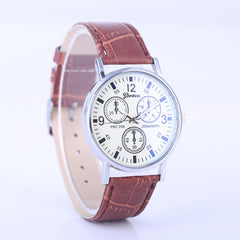 GENEVA Men Women's Casual Quartz Leather Band Strap Analog Wrist Watch Watch Man Reloj Mujer 2019 Montre Relogio Feminino